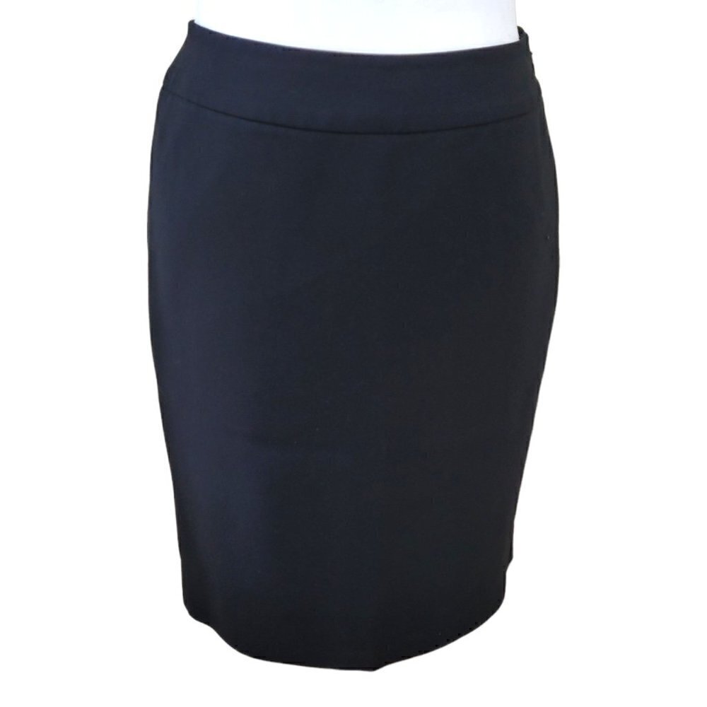 Ann Taylor Pencil Skirt  Flat Front Black Business Career Wear Womens Size 0P